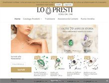 Tablet Screenshot of gioiellilopresti.it